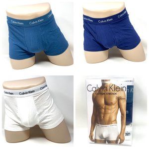 SANTA’S DEAL 🎄 3 PACK Calvin Klein Cotton Low Trunks Navy Blue White NU2664933